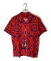 MYNE（マイン）の古着「Monogram H/S Shirt」｜レッド×ブルー