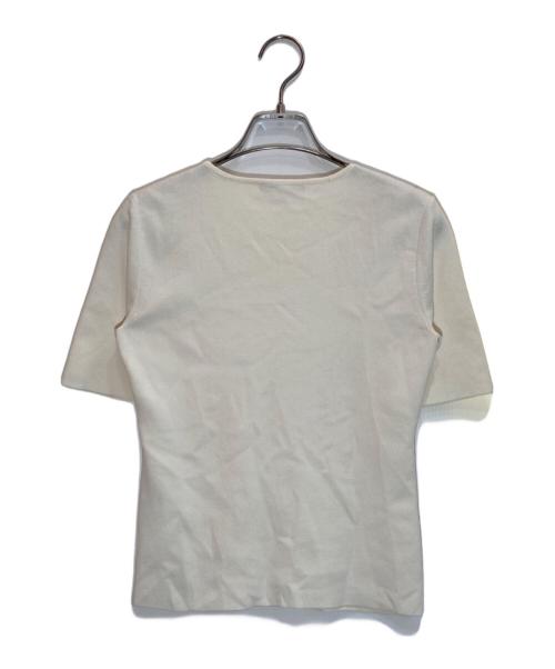 EPOCA（エポカ）EPOCA (エポカ) トリミングニット プルオーバー ホワイト サイズ:40の古着・服飾アイテム