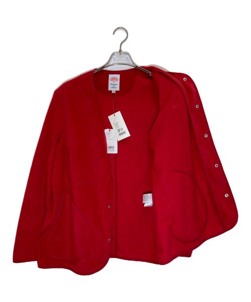 DANTON（ダントン）DANTON (ダントン) フリースカーディガン レッド サイズ:42の古着・服飾アイテム