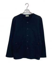 Milan Rib B.A Hospital Jacket（ミラノリブ ビーエー ホスピタル ジャケット）の古着「ノーカラージャケット」｜ネイビー