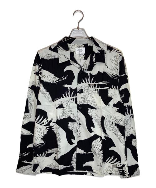 THE CRIMIE（ザ クライミー）THE CRIMIE (ザ クライミー) SHADOW EAGLE LONG SLEEVE SHIRT ホワイト×ブラック サイズ:Ⅿの古着・服飾アイテム