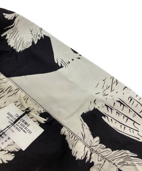 THE CRIMIE（ザ クライミー）THE CRIMIE (ザ クライミー) SHADOW EAGLE LONG SLEEVE SHIRT ホワイト×ブラック サイズ:Ⅿの古着・服飾アイテム