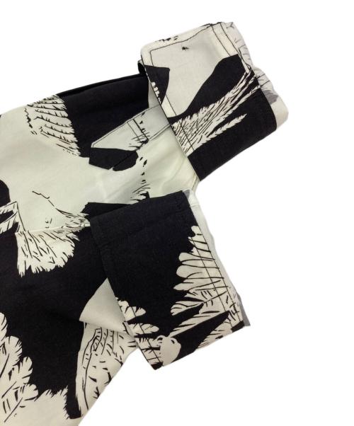 THE CRIMIE（ザ クライミー）THE CRIMIE (ザ クライミー) SHADOW EAGLE LONG SLEEVE SHIRT ホワイト×ブラック サイズ:Ⅿの古着・服飾アイテム