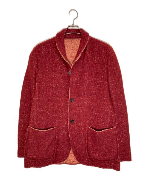 ISSEY MIYAKE MEN（イッセイミヤケメン）ISSEY MIYAKE MEN (イッセイミヤケメン) 縮絨ニットジャケット レッド サイズ:SIZE 2の古着・服飾アイテム