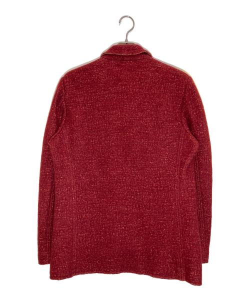 ISSEY MIYAKE MEN（イッセイミヤケメン）ISSEY MIYAKE MEN (イッセイミヤケメン) 縮絨ニットジャケット レッド サイズ:SIZE 2の古着・服飾アイテム