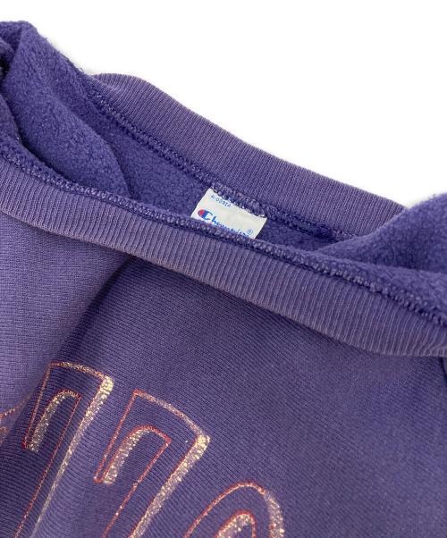 Champion REVERSE WEAVE（チャンピオン リバース ウィーブ）Champion REVERSE WEAVE (チャンピオン リバース ウィーブ) プリントスウェット パープル サイズ:XLの古着・服飾アイテム