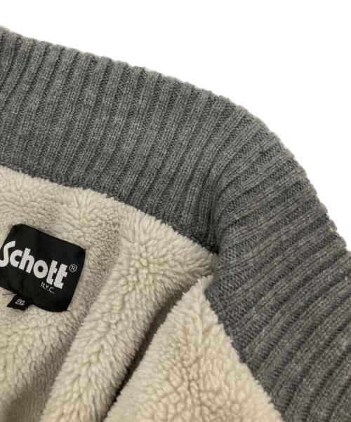 Schott（ショット）Schott (ショット) SKULL DRIVERS KNIT グレー サイズ:SIZE 2XLの古着・服飾アイテム