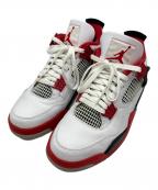 NIKEナイキ）の古着「AIR JORDAN 4 RETRO」｜ホワイト×レッド