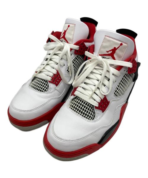 NIKE（ナイキ）NIKE (ナイキ) AIR JORDAN 4 RETRO ホワイト×レッド サイズ:28cmの古着・服飾アイテム