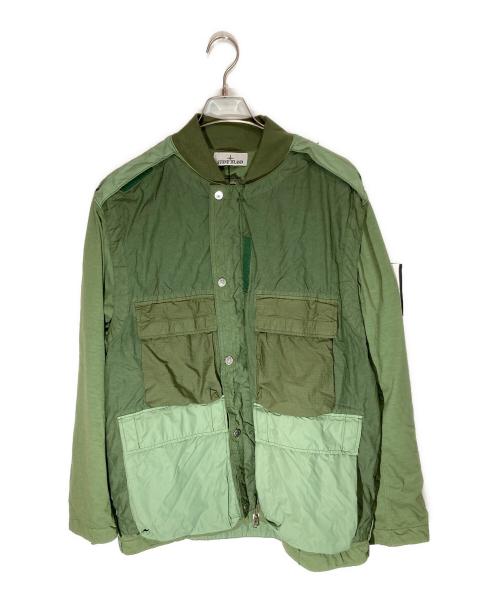 STONE ISLAND（ストーンアイランド）STONE ISLAND (ストーンアイランド) Mix Fabric Hype-TC ブルゾン グリーン サイズ:Lの古着・服飾アイテム