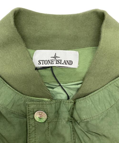 STONE ISLAND（ストーンアイランド）STONE ISLAND (ストーンアイランド) Mix Fabric Hype-TC ブルゾン グリーン サイズ:Lの古着・服飾アイテム