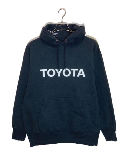 YEN TOWN MARKET（エンタウンマーケット）YEN TOWN MARKET (エンタウンマーケット) TOYOTA (トヨタ) TOYOTA LOGO Hoodie ブラック サイズ:Lの古着・服飾アイテム
