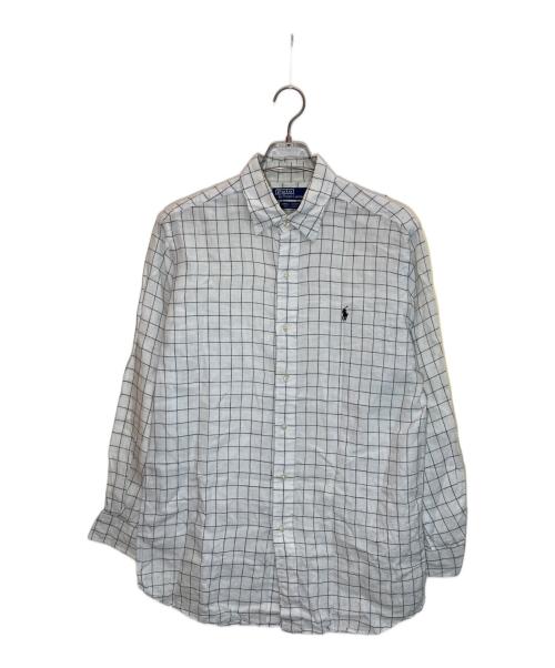 POLO RALPH LAUREN（ポロ・ラルフローレン）POLO RALPH LAUREN (ポロ・ラルフローレン) リネンシャツ ホワイト サイズ:Ⅿの古着・服飾アイテム