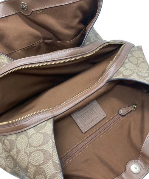 COACH（コーチ）COACH (コーチ) ハリーシグネチャートートバッグ ベージュ×ブラウンの古着・服飾アイテム