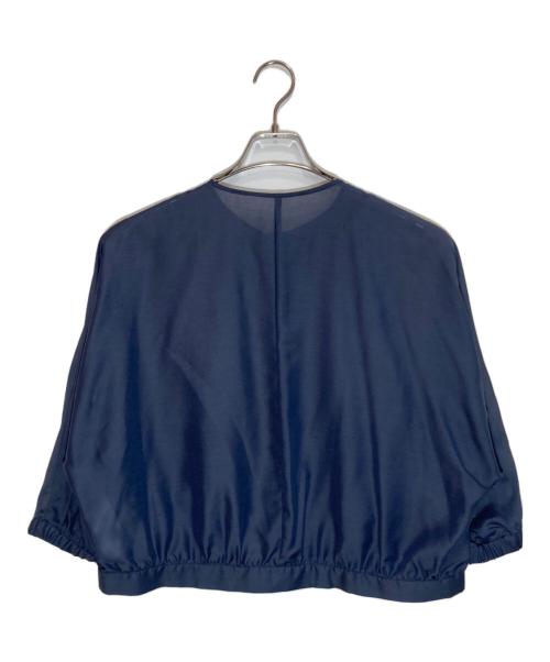 自由区（ジユウク）自由区 (ジユウク) ライトシアーノーカラー ブルゾン ネイビー サイズ:SIZE M (38)の古着・服飾アイテム