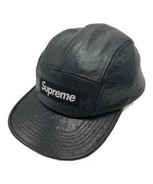 SUPREME（シュプリーム）の古着「Ostrich Embossed Leather GORE-TEX Camp Cap」｜ブラック