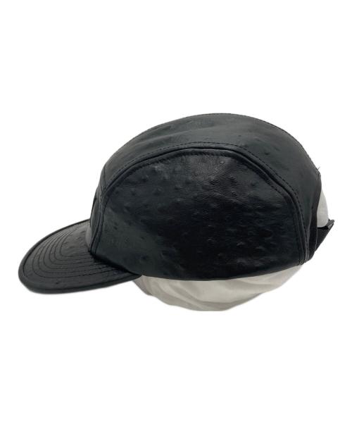 SUPREME（シュプリーム）Supreme (シュプリーム) Ostrich Embossed Leather GORE-TEX Camp Cap ブラック サイズ:-の古着・服飾アイテム