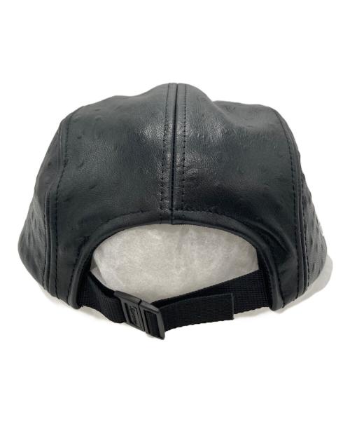 SUPREME（シュプリーム）Supreme (シュプリーム) Ostrich Embossed Leather GORE-TEX Camp Cap ブラック サイズ:-の古着・服飾アイテム