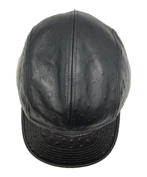 SUPREME（シュプリーム）Supreme (シュプリーム) Ostrich Embossed Leather GORE-TEX Camp Cap ブラック サイズ:-の古着・服飾アイテム