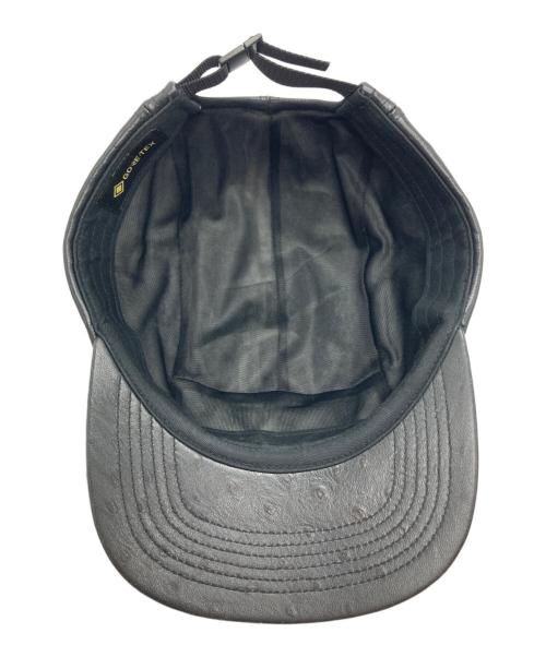 SUPREME（シュプリーム）Supreme (シュプリーム) Ostrich Embossed Leather GORE-TEX Camp Cap ブラック サイズ:-の古着・服飾アイテム