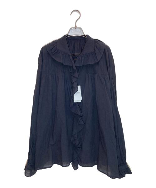 journal standard luxe（ジャーナルスタンダード ラックス）JOURNAL STANDARD LUXE (ジャーナルスタンダード ラックス) 80コットンローンフリルブラウス ブラック サイズ:SIZE Freeの古着・服飾アイテム