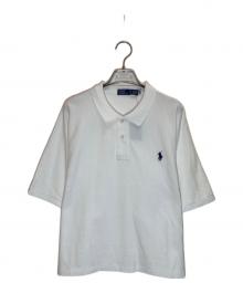 POLO RALPH LAUREN（ポロ・ラルフローレン）の古着「ドルマンスリーブメッシュ ポロシャツ」｜ホワイト