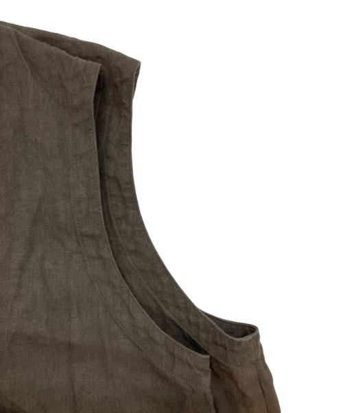 journal standard luxe（ジャーナルスタンダード ラックス）JOURNAL STANDARD LUXE (ジャーナルスタンダード ラックス) リネンヘリンボン ベスト ブラウン サイズ:SIZE Freeの古着・服飾アイテム
