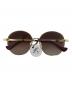 GUCCI (グッチ) サングラス ゴールド×バーガンディー サイズ:59☐17-145：20000円