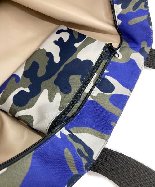 Herve Chapelier（エルベシャプリエ）Herve Chapelier (エルベシャプリエ) カモガラ舟形トートバッグ ブルーの古着・服飾アイテム