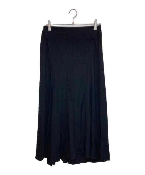 yohji yamamoto+noir（ヨウジヤマモトプリュスノアール）yohji yamamoto+Noir (ヨウジヤマモトプリュスノアール) レーヨンスカート ブラック サイズ:1の古着・服飾アイテム