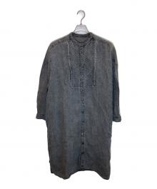 nest Robe（ネストローブ）の古着「リネンシャツワンピース」｜グレー