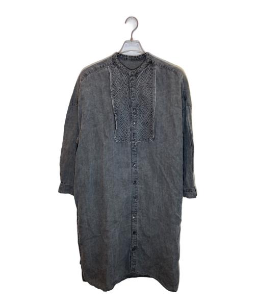 nest Robe（ネストローブ）nest Robe (ネストローブ) リネンシャツワンピース グレー サイズ:SIZE Freeの古着・服飾アイテム