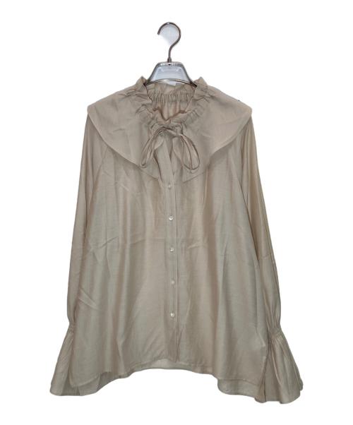 Spick and Span（スピック＆スパン）Spick and Span (スピック＆スパン) ポリアセテートラッフルカラーブラウス ベージュ サイズ:SIZE Freeの古着・服飾アイテム