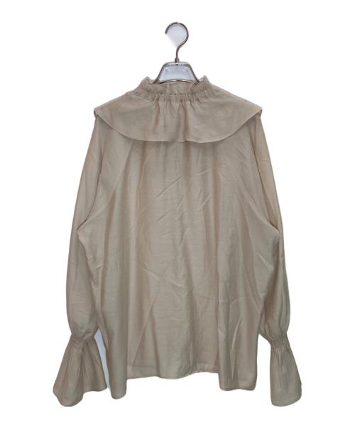 Spick and Span（スピック＆スパン）Spick and Span (スピック＆スパン) ポリアセテートラッフルカラーブラウス ベージュ サイズ:SIZE Freeの古着・服飾アイテム