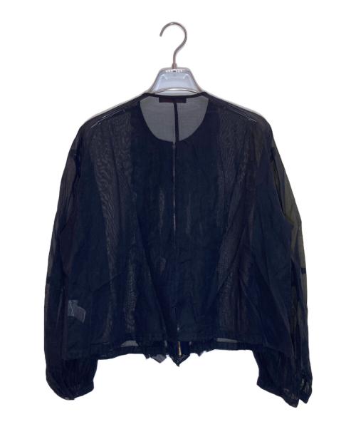 TOMORROW LAND collection（トゥモローランドコレクション）TOMORROW LAND collection (トゥモローランドコレクション) ルコットンオーガンジー ジップアップブラウス ブラック サイズ:SIZE S (36)の古着・服飾アイテム