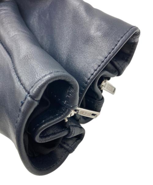 666 LEATHER  WEAR（トリプルシックス レザーウェア）666 LEATHER  WEAR (トリプルシックス レザーウェア) ライダースジャケット ネイビー サイズ:34の古着・服飾アイテム