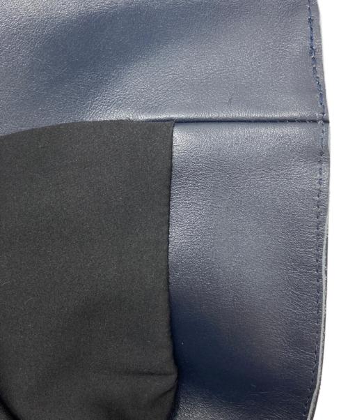 666 LEATHER  WEAR（トリプルシックス レザーウェア）666 LEATHER  WEAR (トリプルシックス レザーウェア) ライダースジャケット ネイビー サイズ:34の古着・服飾アイテム