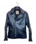 666 LEATHER  WEAR（トリプルシックス レザーウェア）の古着「ライダースジャケット」｜ネイビー