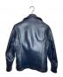 666 LEATHER  WEAR (トリプルシックス レザーウェア) ライダースジャケット ネイビー サイズ:34：70000円