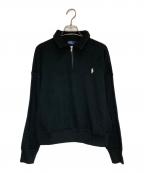 POLO RALPH LAURENポロ・ラルフローレン）の古着「ハーフジップスウェット」｜ブラック