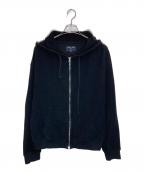 Matin Kimマーティン・キム）の古着「ARM PATCH POINT HOODY ZIP UP」｜ブラック