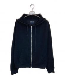 Matin Kim（マーティン・キム）の古着「ARM PATCH POINT HOODY ZIP UP」｜ブラック