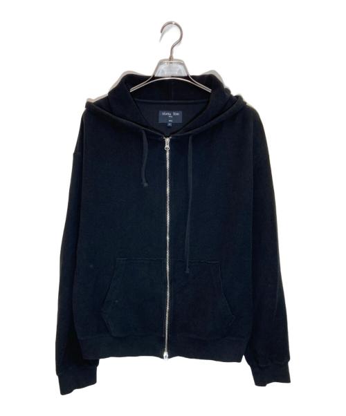 Matin Kim（マーティン・キム）matin kim (マーティン・キム) ARM PATCH POINT HOODY ZIP UP ブラック サイズ:Ⅿの古着・服飾アイテム