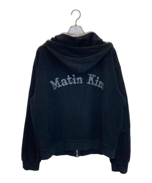 Matin Kim（マーティン・キム）matin kim (マーティン・キム) ARM PATCH POINT HOODY ZIP UP ブラック サイズ:Ⅿの古着・服飾アイテム
