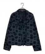 BLACK COMME des GARCONSブラックコムデギャルソン）の古着「ポルカドットウール混ジャケット」｜ブラック