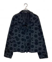 BLACK COMME des GARCONS（ブラックコムデギャルソン）の古着「ポルカドットウール混ジャケット」｜ブラック