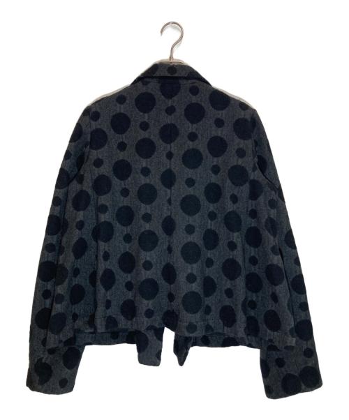 BLACK COMME des GARCONS（ブラックコムデギャルソン）BLACK COMME des GARCONS (ブラックコムデギャルソン) ポルカドットウール混ジャケット ブラック サイズ:Ⅿの古着・服飾アイテム