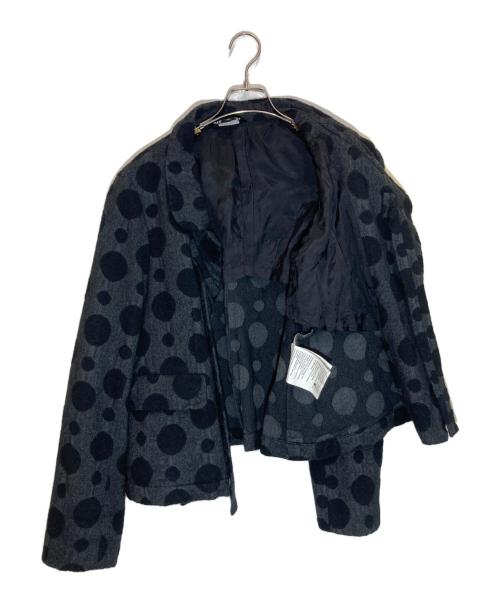 BLACK COMME des GARCONS（ブラックコムデギャルソン）BLACK COMME des GARCONS (ブラックコムデギャルソン) ポルカドットウール混ジャケット ブラック サイズ:Ⅿの古着・服飾アイテム
