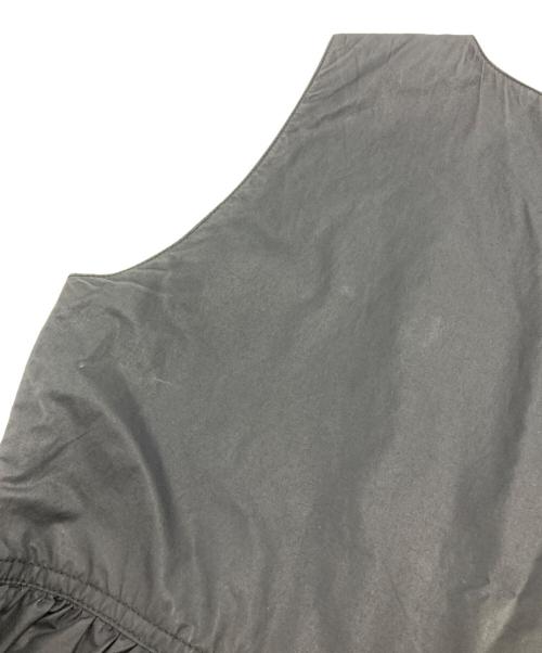 CELINE（セリーヌ）CELINE (セリーヌ) 裾レザーノースリーブワンピース ネイビー サイズ:SIZE M (38)の古着・服飾アイテム