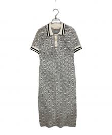 TORY BURCH（トリーバーチ）の古着「GEMINI LINK SWEATER DRESS」｜ホワイト×ブラック